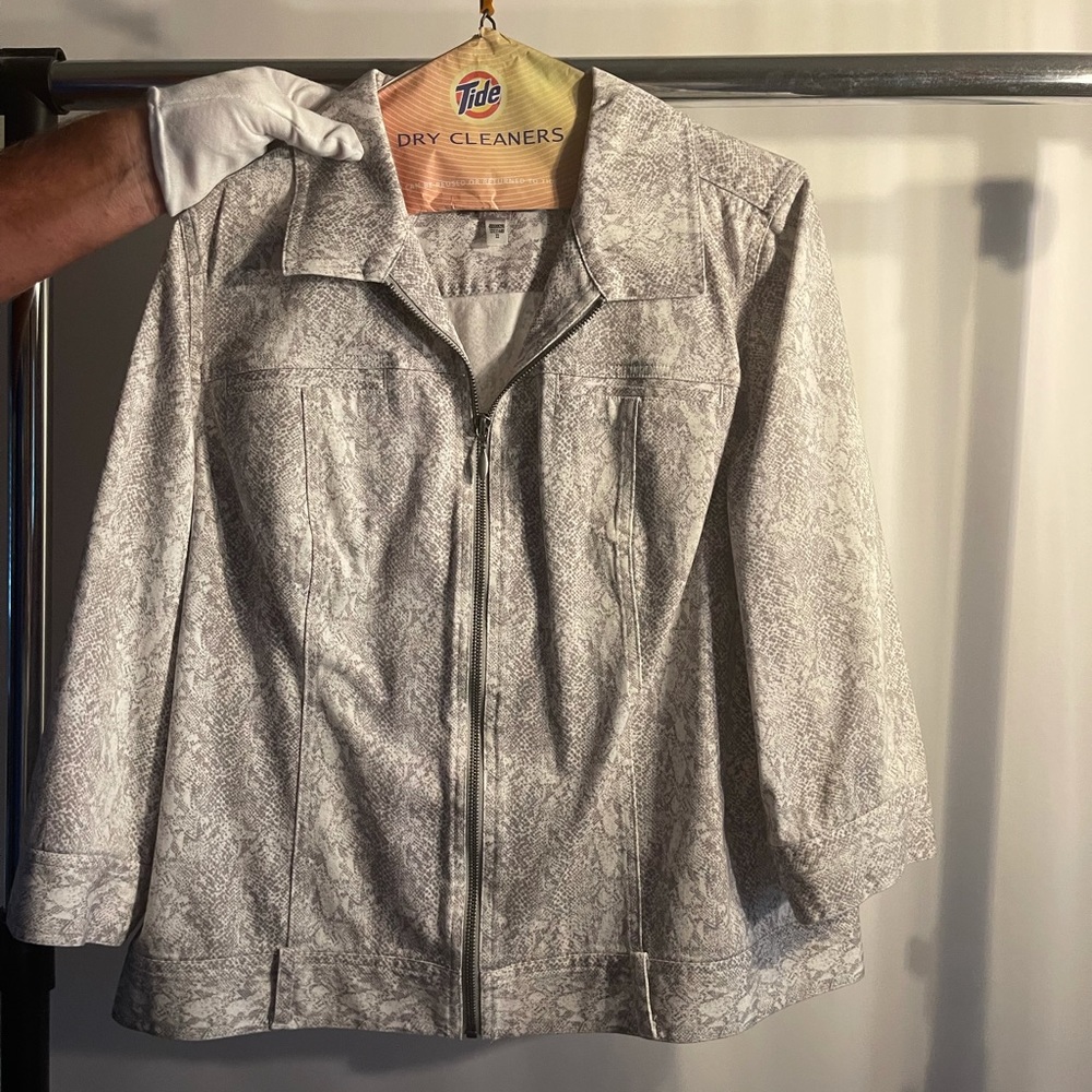 Grey Snake Print Jacket